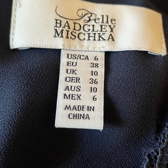 Belle Badgley Mischka navy gown - Picture 5 of 8